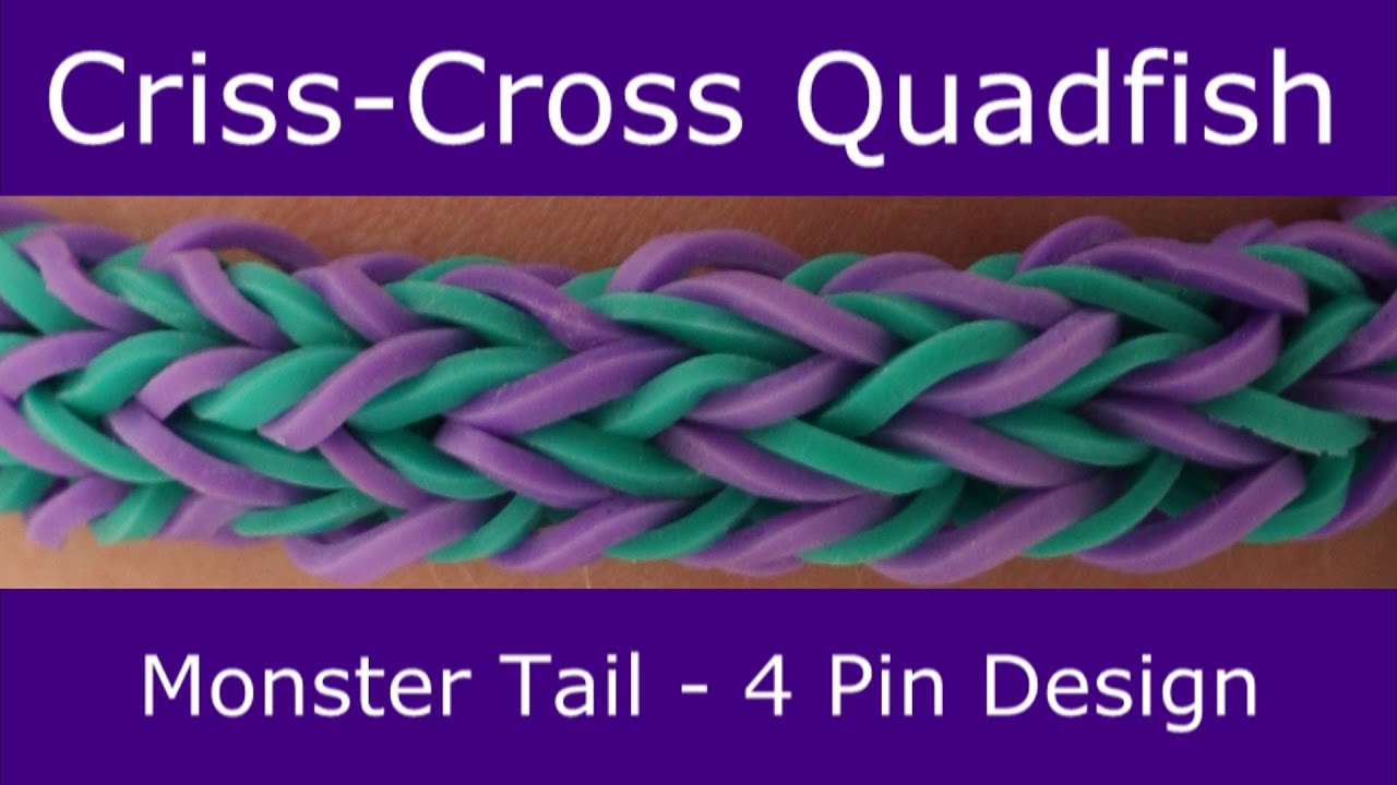 Monster Tail® Criss-Cross Quadfish Bracelet by Rainbow Loom 