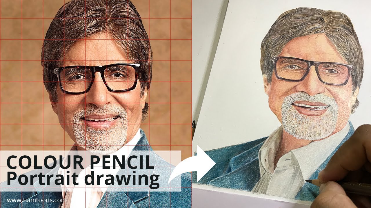 Amitabh Bachchan Scribble Portrait on Paper 85x55cm Without Frame - Etsy