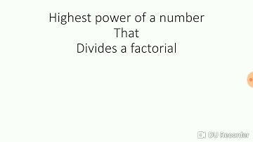 Quantitative aptitude - Highest power of anumber that divides a factorial