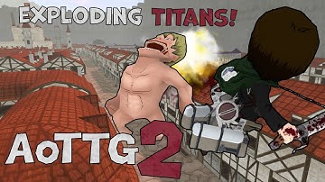 Battling EXPLODING TITANS! [Attack On Titan Tribute Game 2 Gameplay]