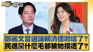 鄭麗文當選讓賴清德嚇壞了？民進黨什麼毛都被她摸透了？【#新聞大白話】20251019 1｜#黃揚明 #葉元之 #何景榮 @tvbstalk