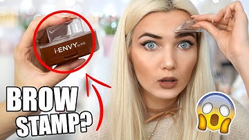TESTING WEIRD STAMP ON EYEBROWS! DOES IT WORK!?