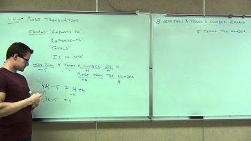 Prealgebra Lecture 3.4:  Translating Sentences Into Equations.  Intro to Word Problems