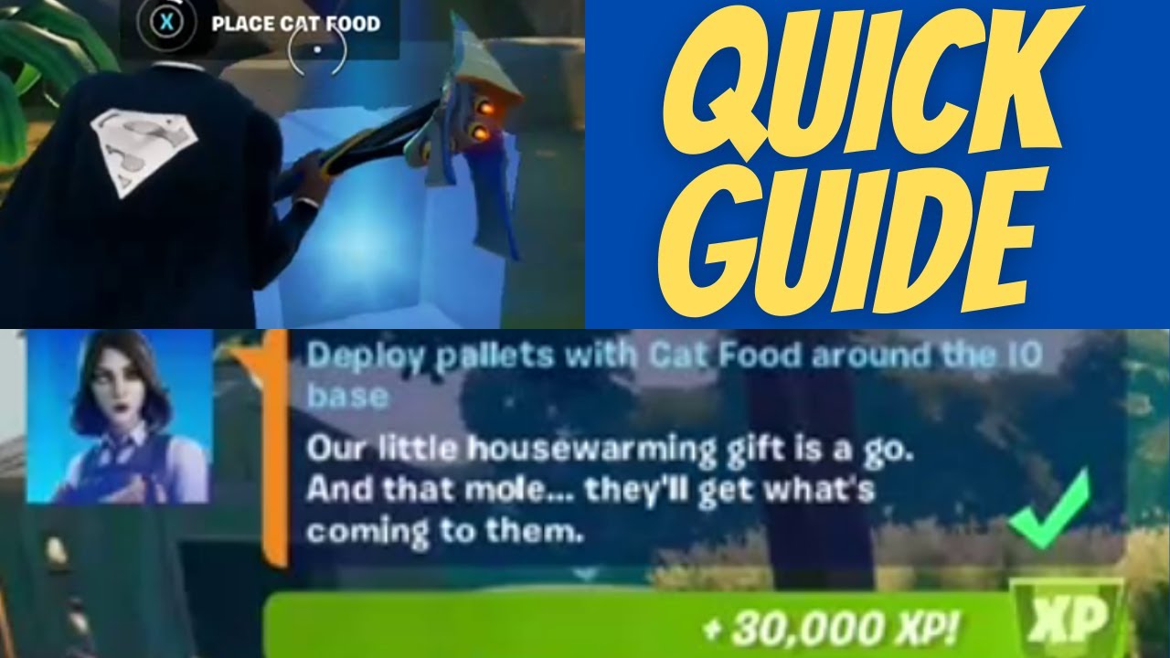 Deploy pallets with Cat Food around the IO base Locations Legendary