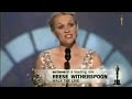 Reese Witherspoon winning Best Actress for Walk the Line