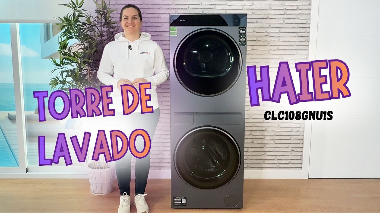 🌞💧 Haier CLC108GNU1S | Torre de lavado 10/8 kg con conectividad y m&aacute;xima eficiencia