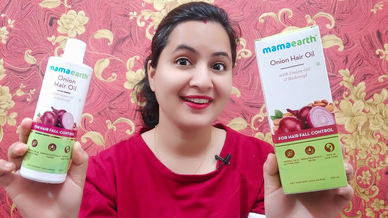 Mamaearth Onion Hair Oil Review and Demo Best Onion Oil for Hair