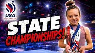 I MADE IT TO STATES!! #video #vlog #gymnast #trending 