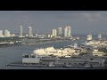 Cruise Ships Leaving Port of Miami Time Lapse
