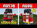 ถ้าเกิด!? บ้านสกินคนรวย VS บ้านสกินคนจน ใครจะดีกว่ากัน!? (Minecraft การ์ตูนพากษ์ไทย)