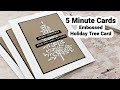 Embossed Holiday Tree Card - 5 Minute Cards