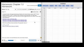 Chapter 7 Confidence interval sigma unknown statcrunch