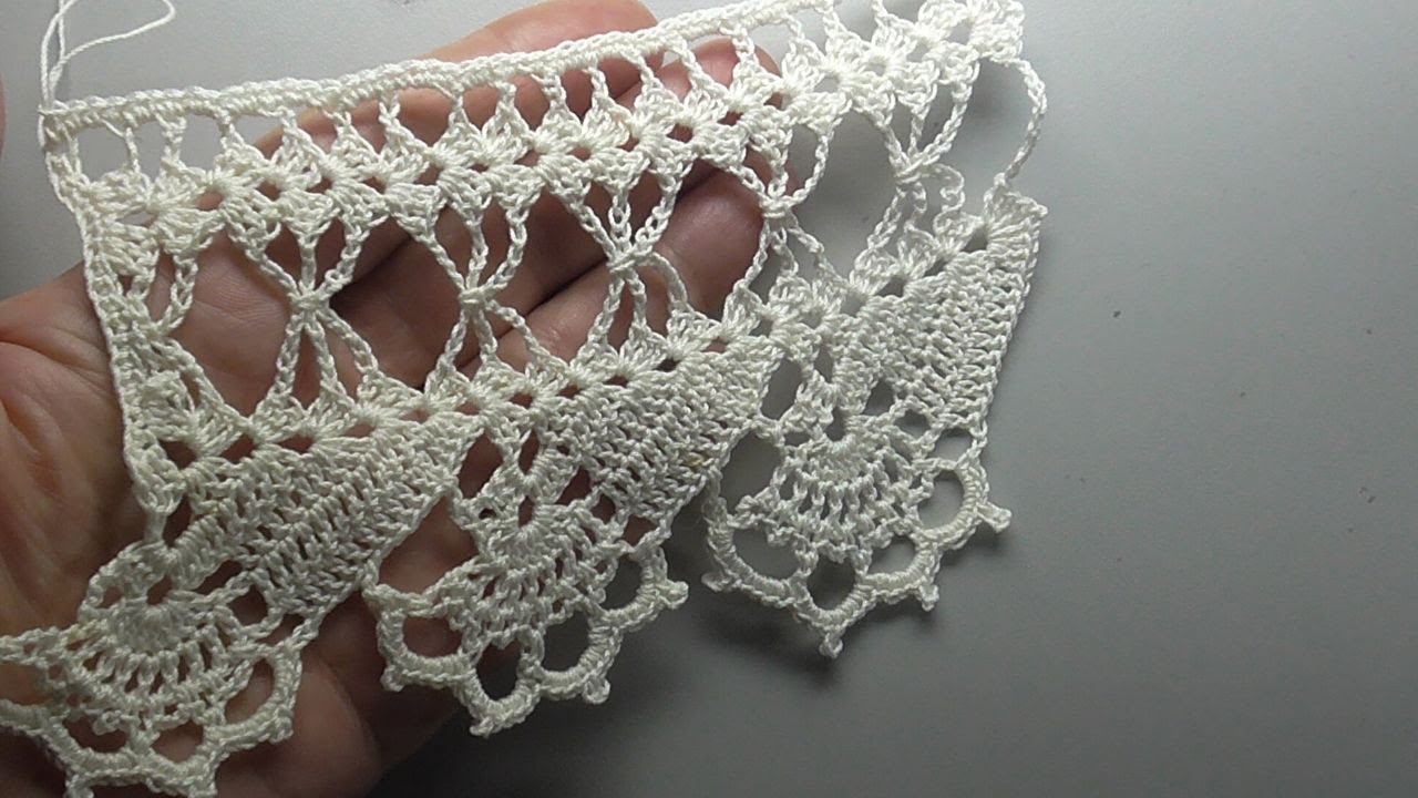 Crochet border Free pattern Simple and Beautiful Красивая кайма крючком