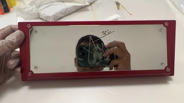 Custom keyboard case in deep red Anodized