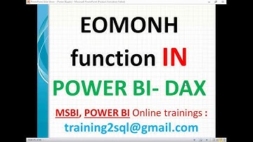 EOMONTH Function in Power BI | Eomonth in DAX