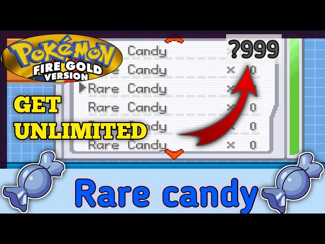 Unlimited Rare Candy Cheat Pokemon Fire Red 