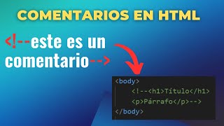 como hacer COMENTARIOS en HTML #html5