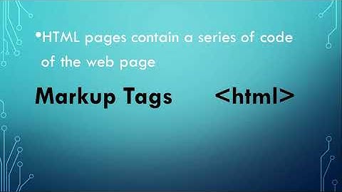 Introduction to HTML-Part 1 Video