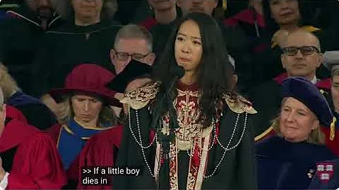 哈佛毕业典礼首位中国女生演讲，回应川普限制国际学生言论！她的“人类命运共同体”震撼全场