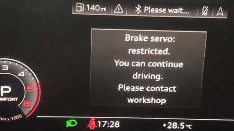 Audi Brake Servo: Unrestricted Fault Fixed