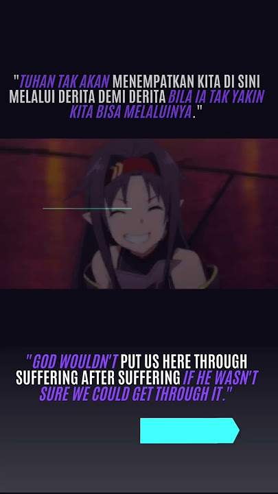 Kutipan kata keren yuuki konno -best quote #anime #swordartonline #quotes