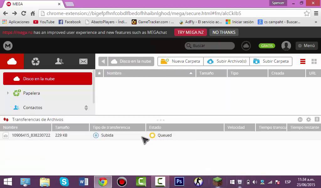 Como subir un archivo a mega | Spencer Tutoriales - YouTube