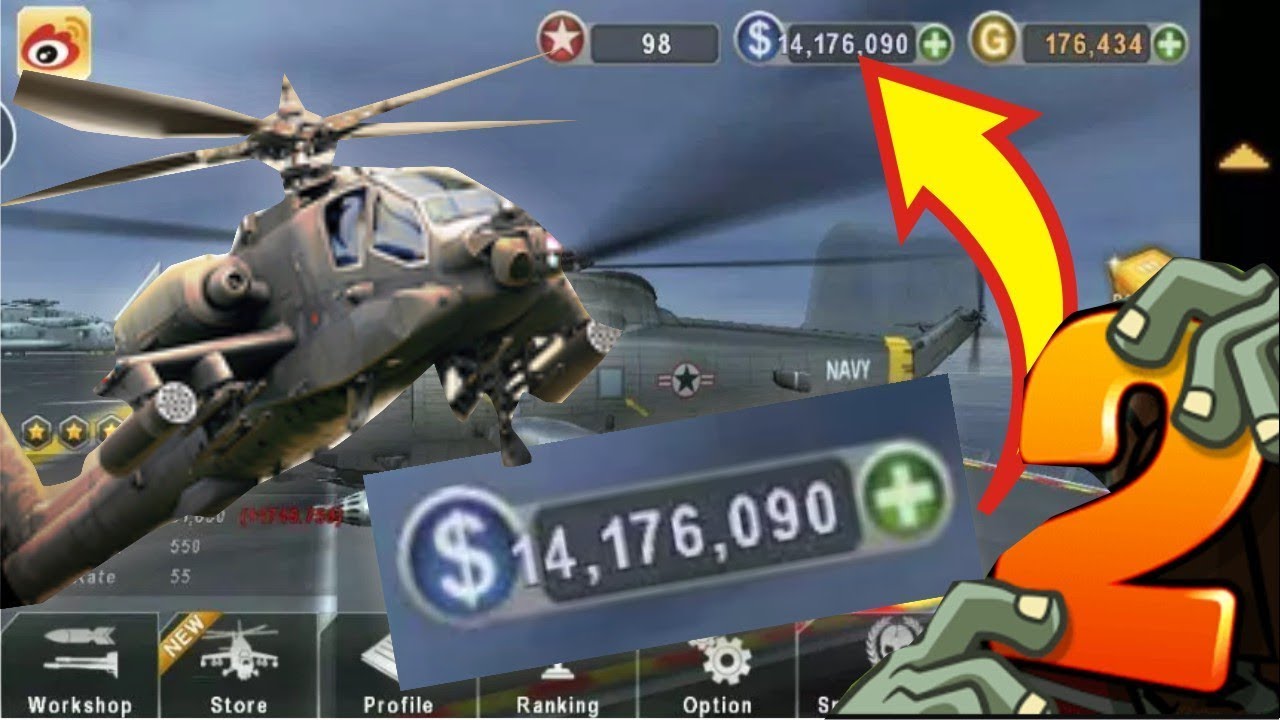 Gunship Battle Helicopter 3d Mod Apk 2 7 10 Unlimited Coins Money