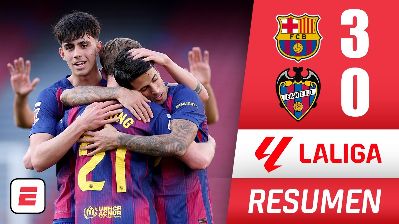 BARCELONA recupera liderato con triunfo 3-0 al LEVANTE. Goles de Bernal ...