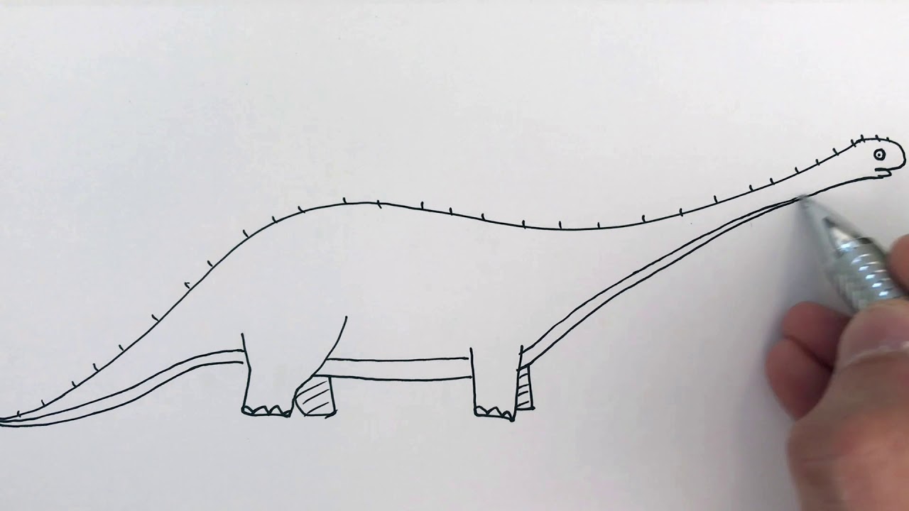 Drawing and Coloring Diplodocus vs Allosaurus - YouTube