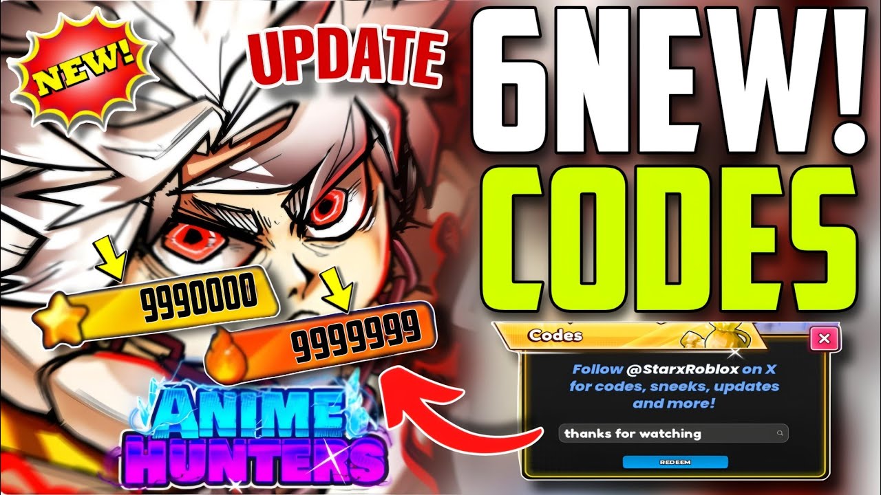 ⚠️REWARDED!!🔥CODES!!⚠️ ANIME HUNTER CODES IN 2025 - ROBLOX  CODES FOR ANIME HUNTER  - 2025 [ROBLOX]