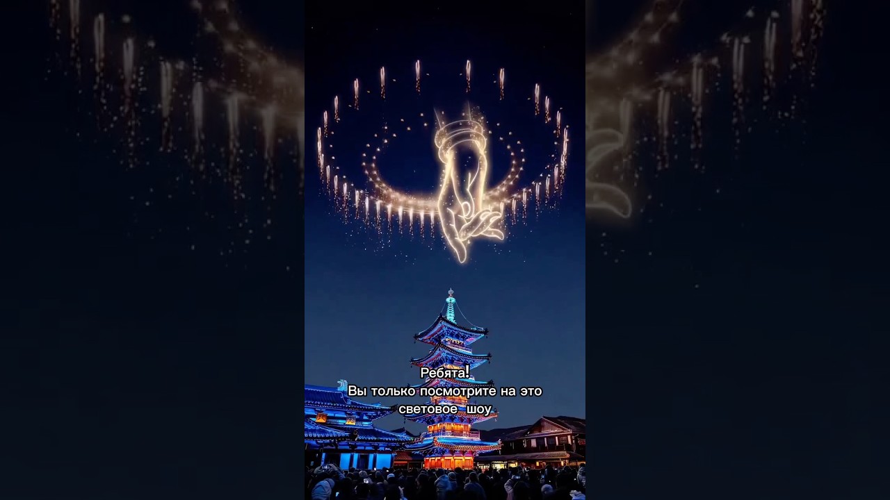 Световое шоу в Китае в городе Уси (провинция Световое шоу в Китае в городе Уси (провинция Цзянсу, )