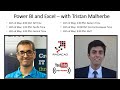 Power bi  excel  with tristan malherbe