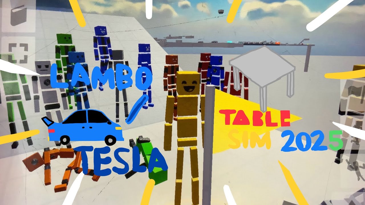 Fun with Ragdolls (The Game) Exploring the Lambo/Tesla🚙, Table Simulator 2025 and Obby!(Update Soon)