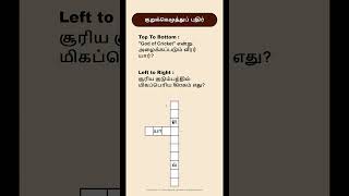 Details Can You Solve This Tamil GK Crossword 🧠 | Tamil Crossword Puzzle!| Geethanjali Selvan News