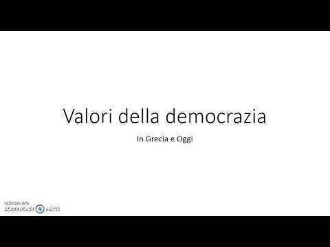I valori della democrazia