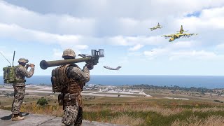 Russia Fighter Jet in Action vs Ukraine Stinger Missile l Military Simulation - Shooting Down ArmA 3