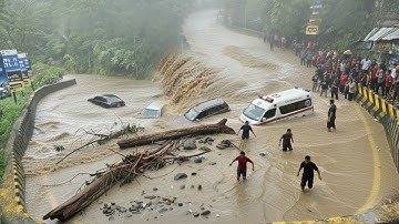 DRAMATIS !!! PENYELAMATAN LUAR BIASA PKJR, Menit Awal Saat Kejadian Jalan Banjir Truk Tersiksa Total