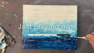 Easy Abstract Seascape / Palette Knife / Acrylic Painting