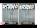 DIY Tall Elegant Centerpiece | Balloon & Floral Decor | Weddings, Bridal Showers, Baby Showers, etc