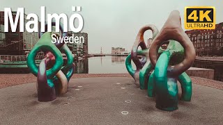 Malmö Centralstation Behind, Sweden 🇸🇪 - 4K HDR Walking Tour (▶18min) | Walk around Sweden #4