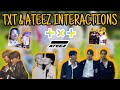 TXT and Ateez interactions