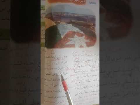 اللغة العربية قصيدة قلبي لغير هوى الأردن ما خفقا
