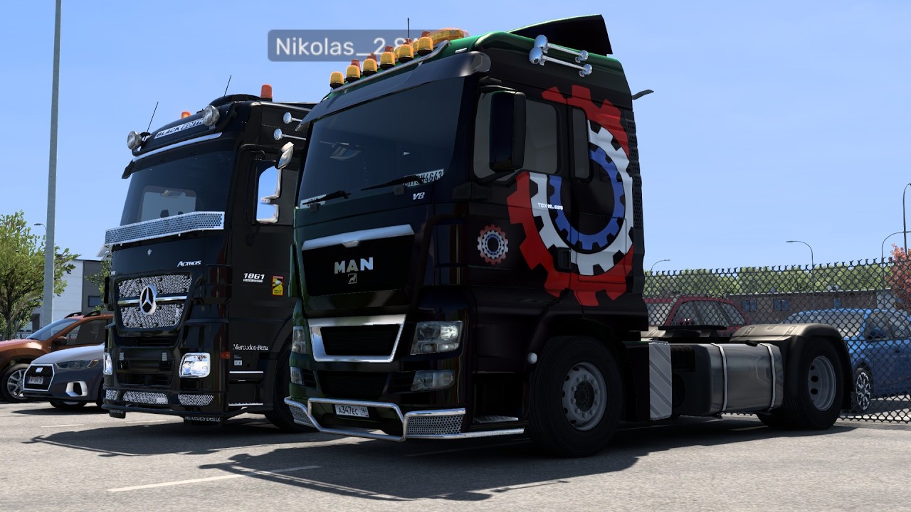 Euro Truck Simulator 2 - 1.58 VTCPanel - Коллективный контракт - Руль Logitech G27 #ets2