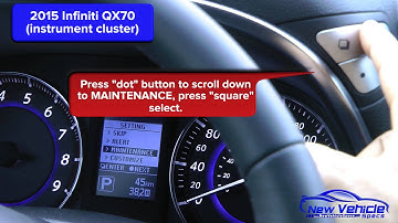 2015 Infiniti QX70 Oil Light Reset / Service Light Reset (Instrument cluster)
