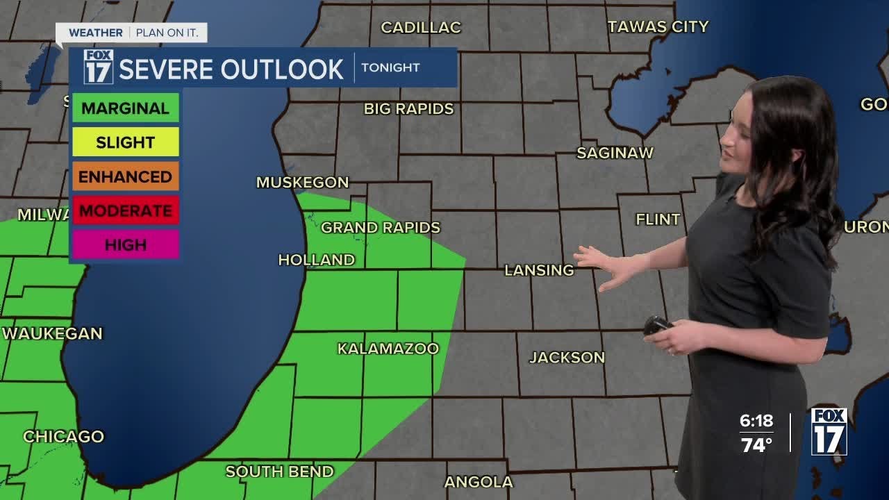 Strong to severe thunderstorms possible tonight - YouTube