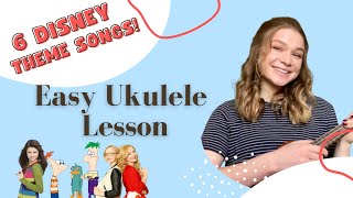 Ukulele Tutorial - Disney Theme Songs! Beginner - Intermediate  | Lindsey&#39;s Uke