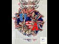 Vintage Style Americana Flag Wreath for Summer Patriotic Front Door Decor Rustic Patriotic Farmho...