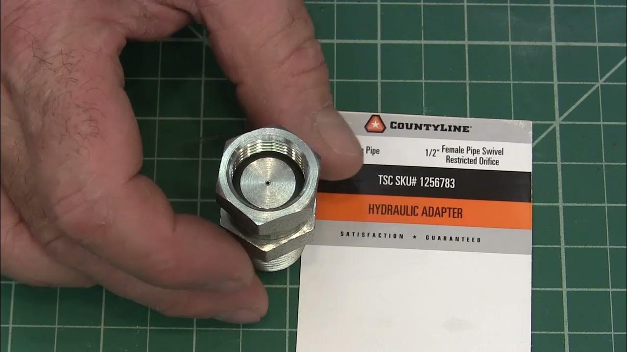 Hydraulic Restrictor To Slow Cylinder Movement YouTube