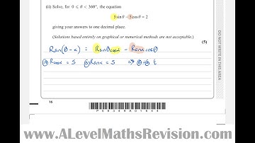 Edexcel A Level Maths, June 2018, Paper 2, Q7 (Trig Equations Requiring Identities)