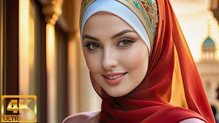 4K Pretty Ai Middle Eastern Girls: Strutting The Streets, Ai Models In Stylish Hijab Fashion